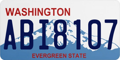 WA license plate ABI8107