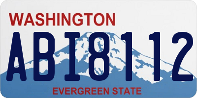 WA license plate ABI8112