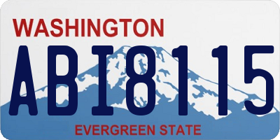 WA license plate ABI8115
