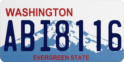 WA license plate ABI8116