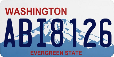 WA license plate ABI8126