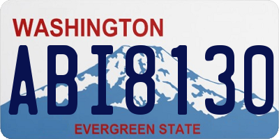 WA license plate ABI8130
