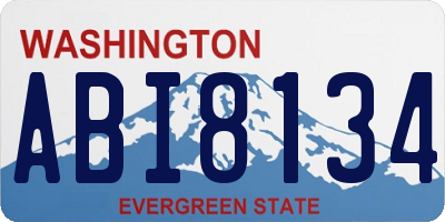 WA license plate ABI8134