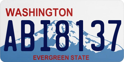WA license plate ABI8137