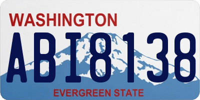 WA license plate ABI8138