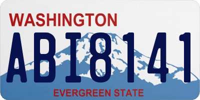 WA license plate ABI8141