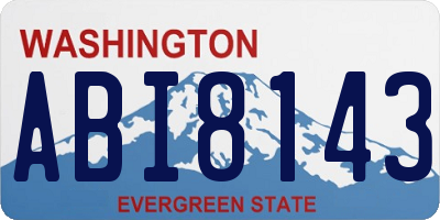 WA license plate ABI8143