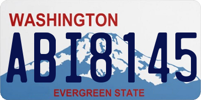 WA license plate ABI8145