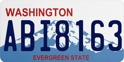 WA license plate ABI8163