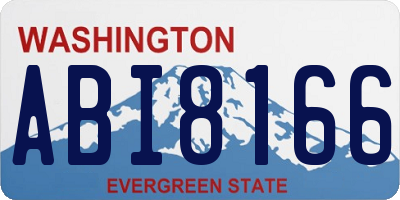 WA license plate ABI8166