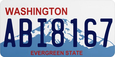 WA license plate ABI8167