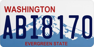 WA license plate ABI8170
