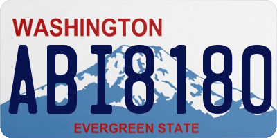 WA license plate ABI8180