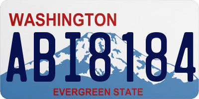 WA license plate ABI8184