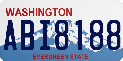 WA license plate ABI8188