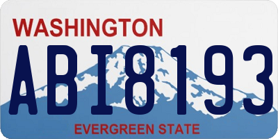 WA license plate ABI8193