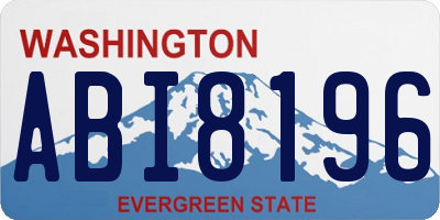 WA license plate ABI8196