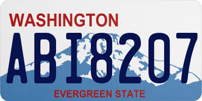 WA license plate ABI8207