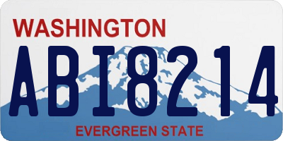 WA license plate ABI8214