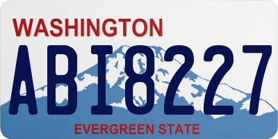 WA license plate ABI8227