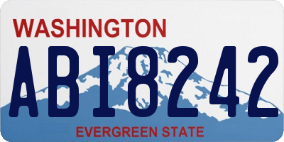 WA license plate ABI8242