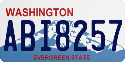 WA license plate ABI8257