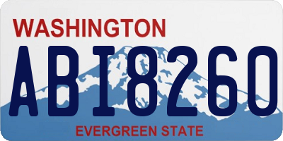 WA license plate ABI8260