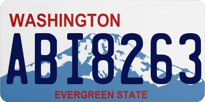 WA license plate ABI8263