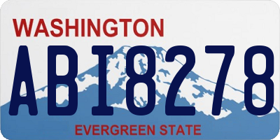 WA license plate ABI8278