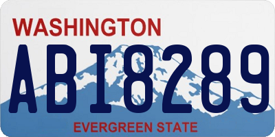 WA license plate ABI8289