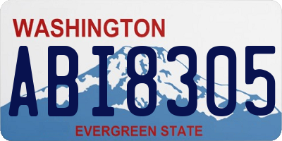 WA license plate ABI8305