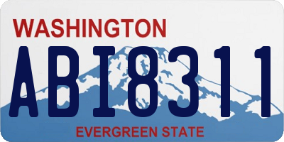 WA license plate ABI8311