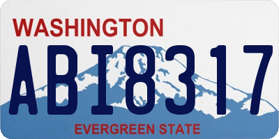 WA license plate ABI8317