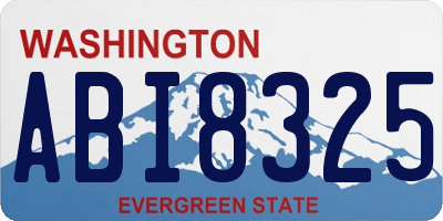 WA license plate ABI8325