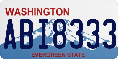 WA license plate ABI8333