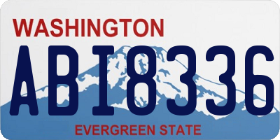 WA license plate ABI8336
