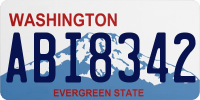 WA license plate ABI8342