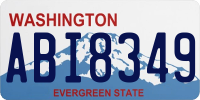 WA license plate ABI8349