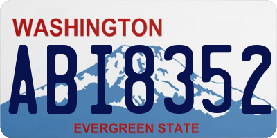 WA license plate ABI8352