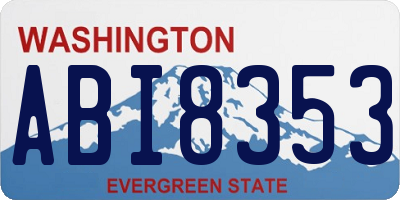 WA license plate ABI8353