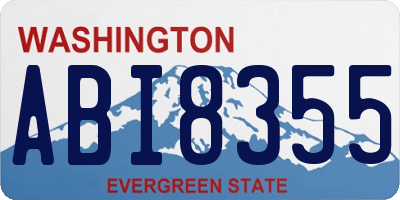 WA license plate ABI8355