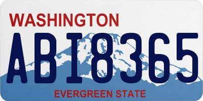WA license plate ABI8365