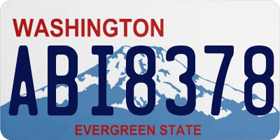 WA license plate ABI8378