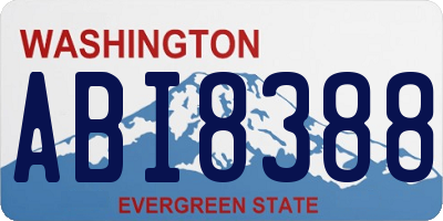 WA license plate ABI8388