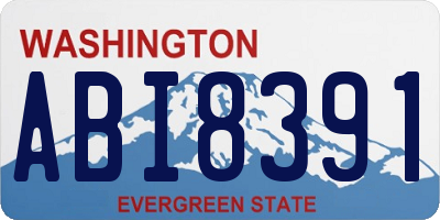 WA license plate ABI8391