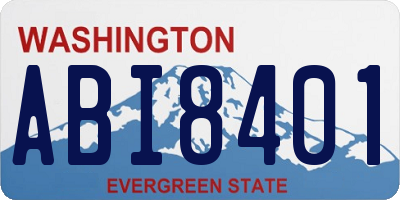 WA license plate ABI8401