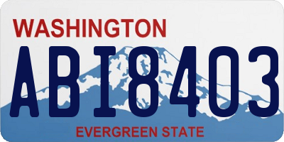 WA license plate ABI8403