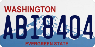 WA license plate ABI8404