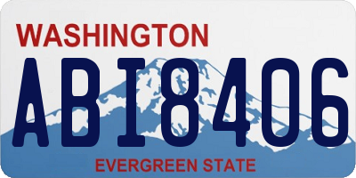 WA license plate ABI8406