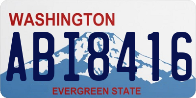 WA license plate ABI8416